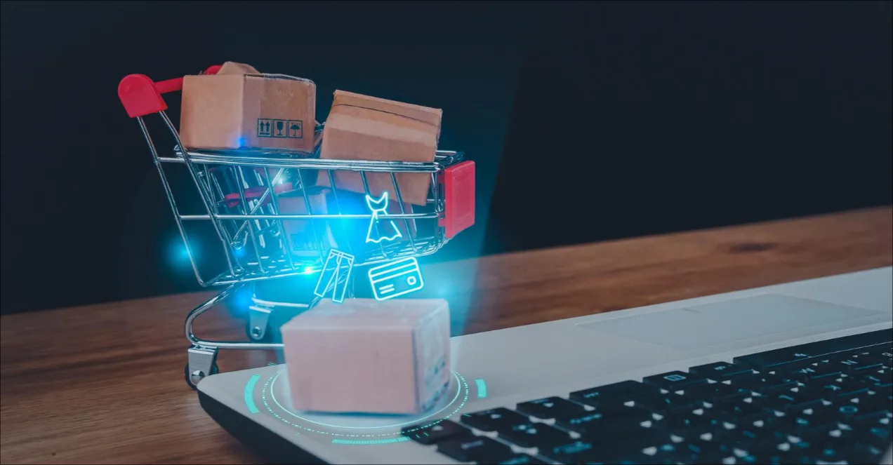 Moderner Onlineshop mit Produktübersicht und Warenkorb
